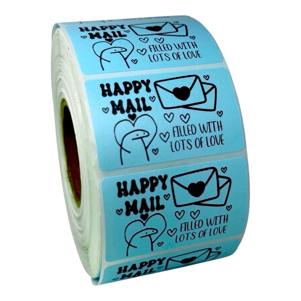 Happy Mail Stickers thank you stickers shipping supplies 8 COLORS TO CHOOSE FROM - Picture 4 of 8